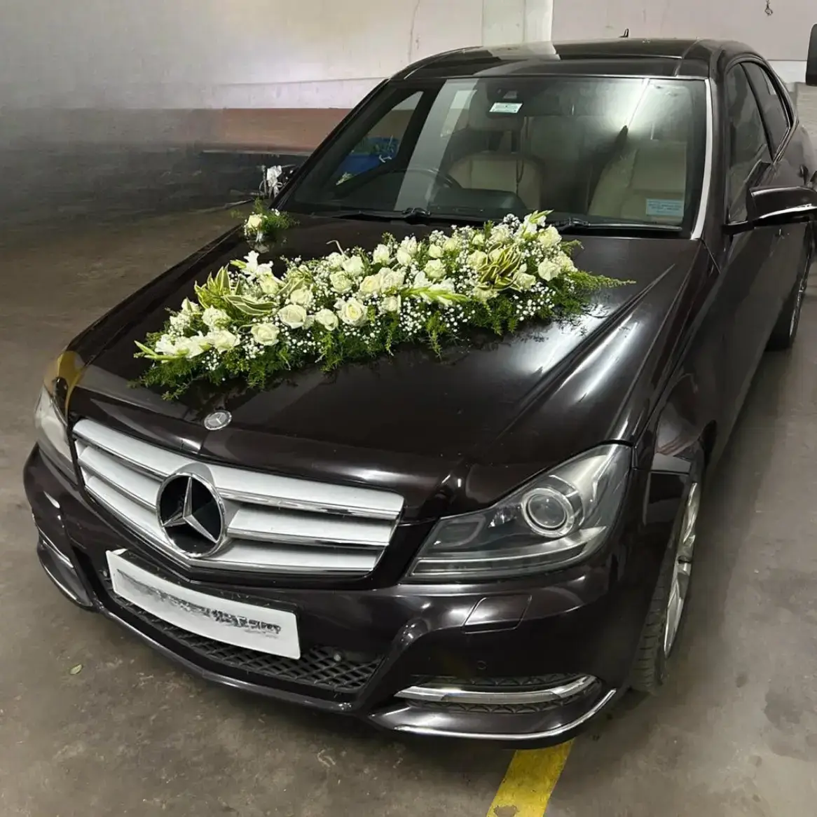 Classic Mercedes Wedding Car Decoration