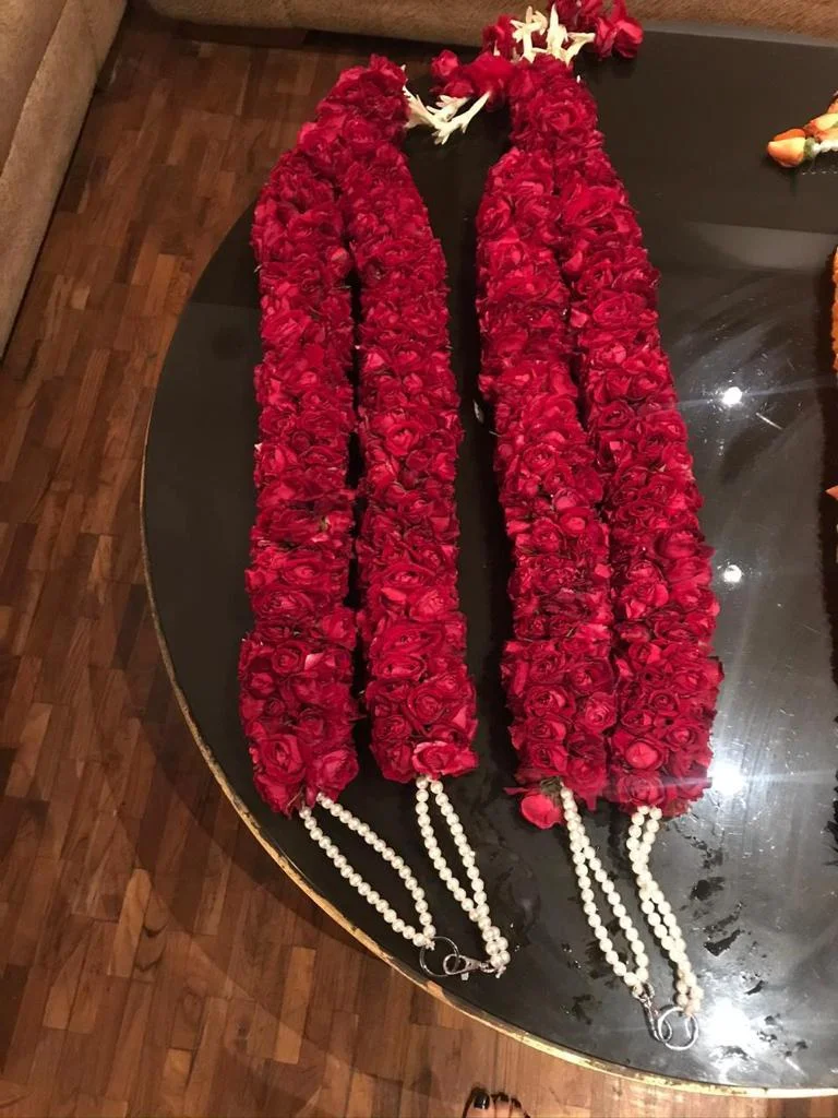 red rose petals jaimala