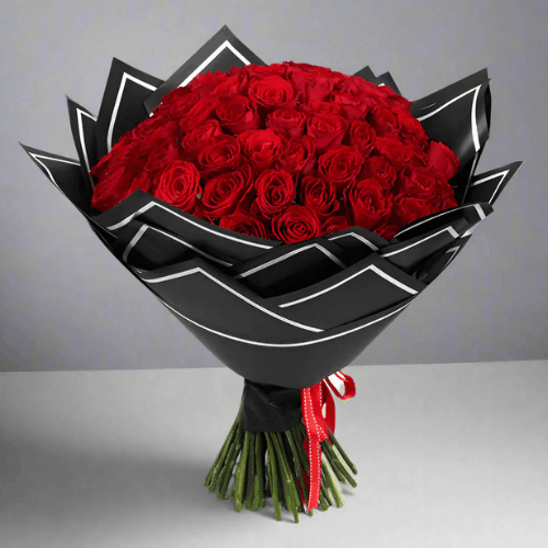 30 Rose Black Paper