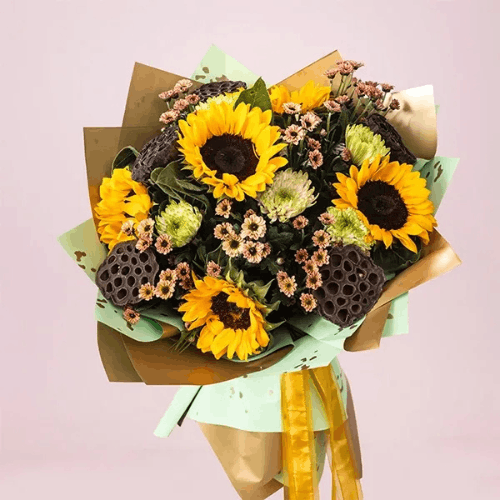 Six sunflower bouquet