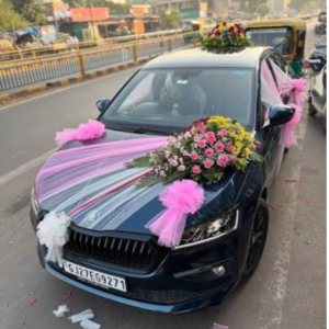 Skoda Rose Wedding car