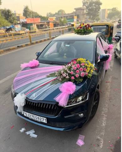 Skoda Rose Wedding car