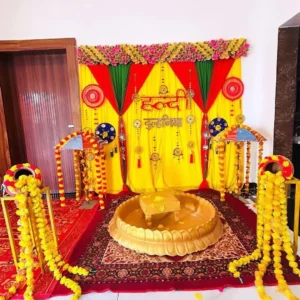 Haldi Decoration Inhouse Luxe Theme