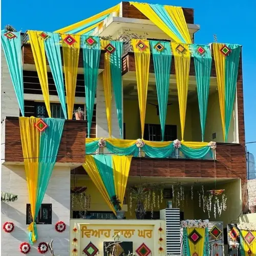 House decoration for indian wedding from outside