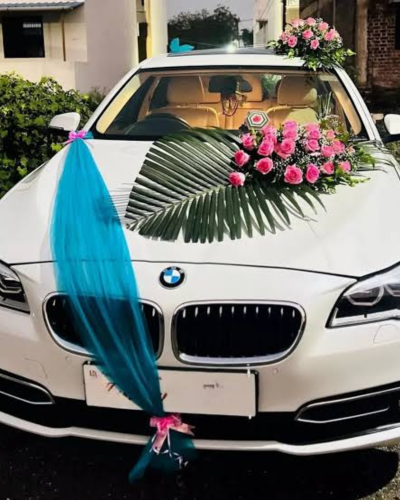 Simple BMW wedding decoration Car