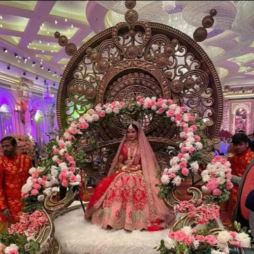 Bridal Flower Stage Decoration Entry