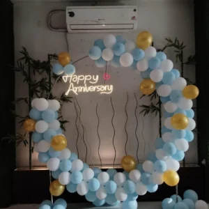 Anniversary decoration with balloons